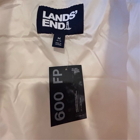 Lands' End Women's Ivory Down Puffer Vest Winter Casual M, LP, 1X - Picture 11 of 16